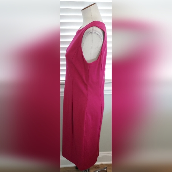Talbots Fuchsia Medium Weight Sleeveless High Quality Dress NWT - Picture 3 of 10